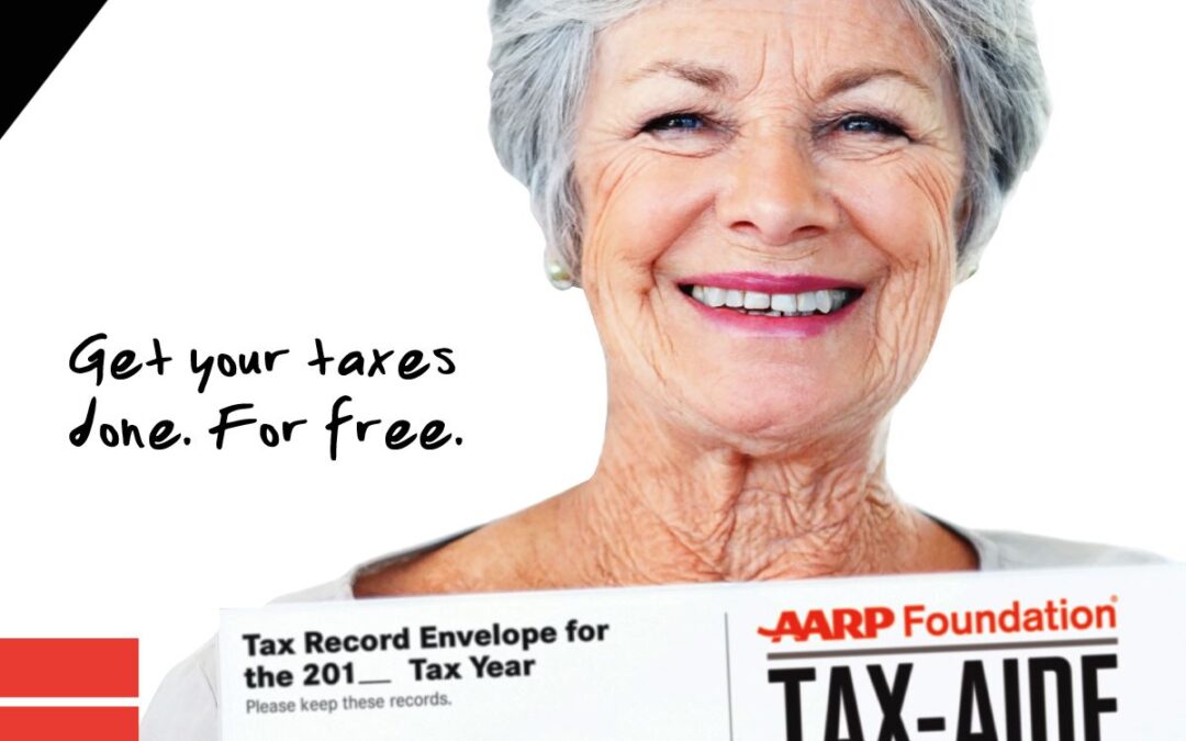 Free Tax Preparation with AARP Tax-Aide! Sign up starting on January 2nd!