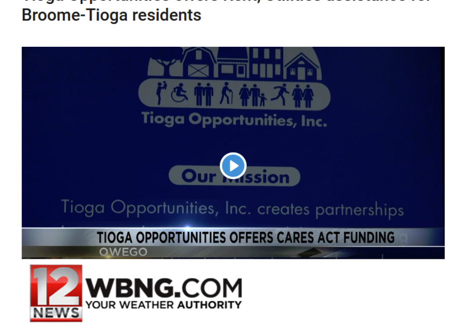 Tioga Opportunities, Inc.’s COVID-19 Response Featured on WBNG 12 News