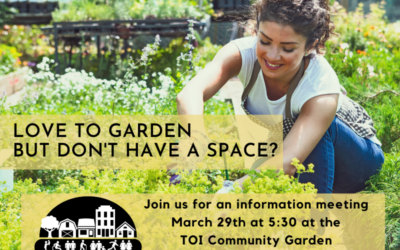 Calling all Gardeners! Join us at the Community Garden Informational Meeting on March 29th