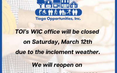 Winter Weather Closure Notice: WIC Offices will be closed on Saturday, March 12th